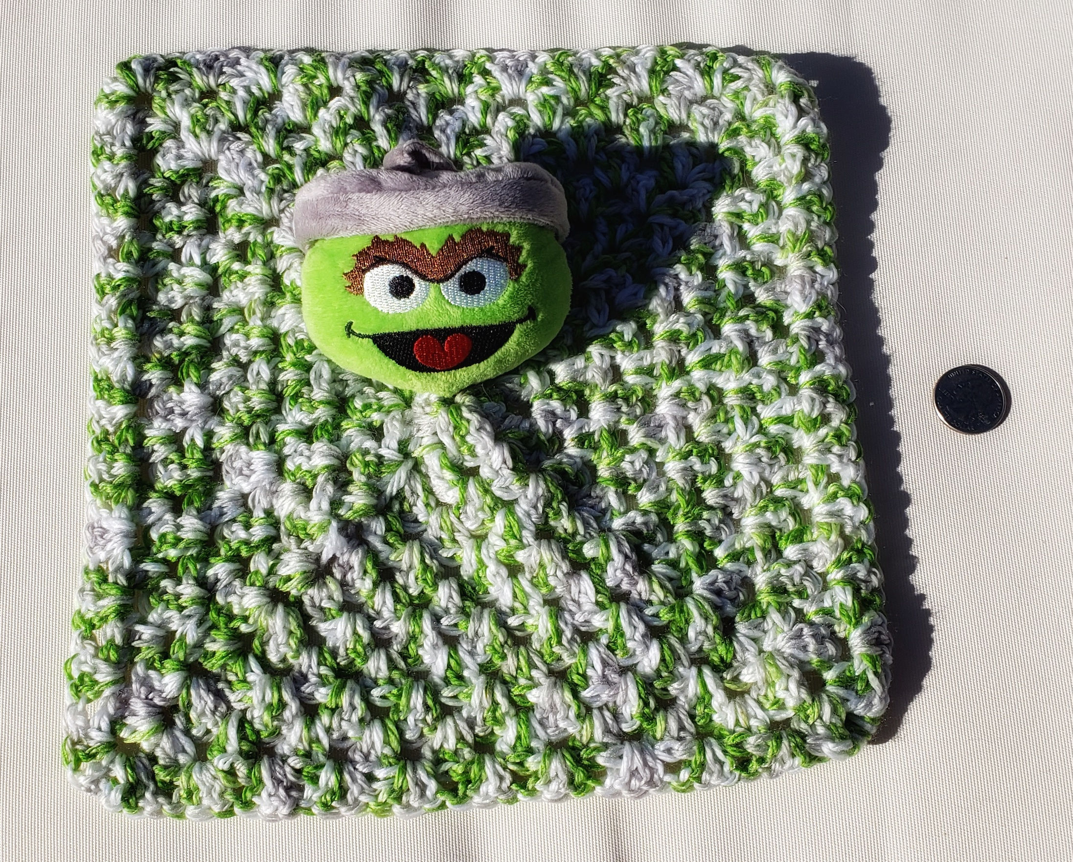 Crochet Oscar the Grouch Lovey
