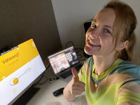 Tatjana Domnina teaching design thinking and user experience design to high school students