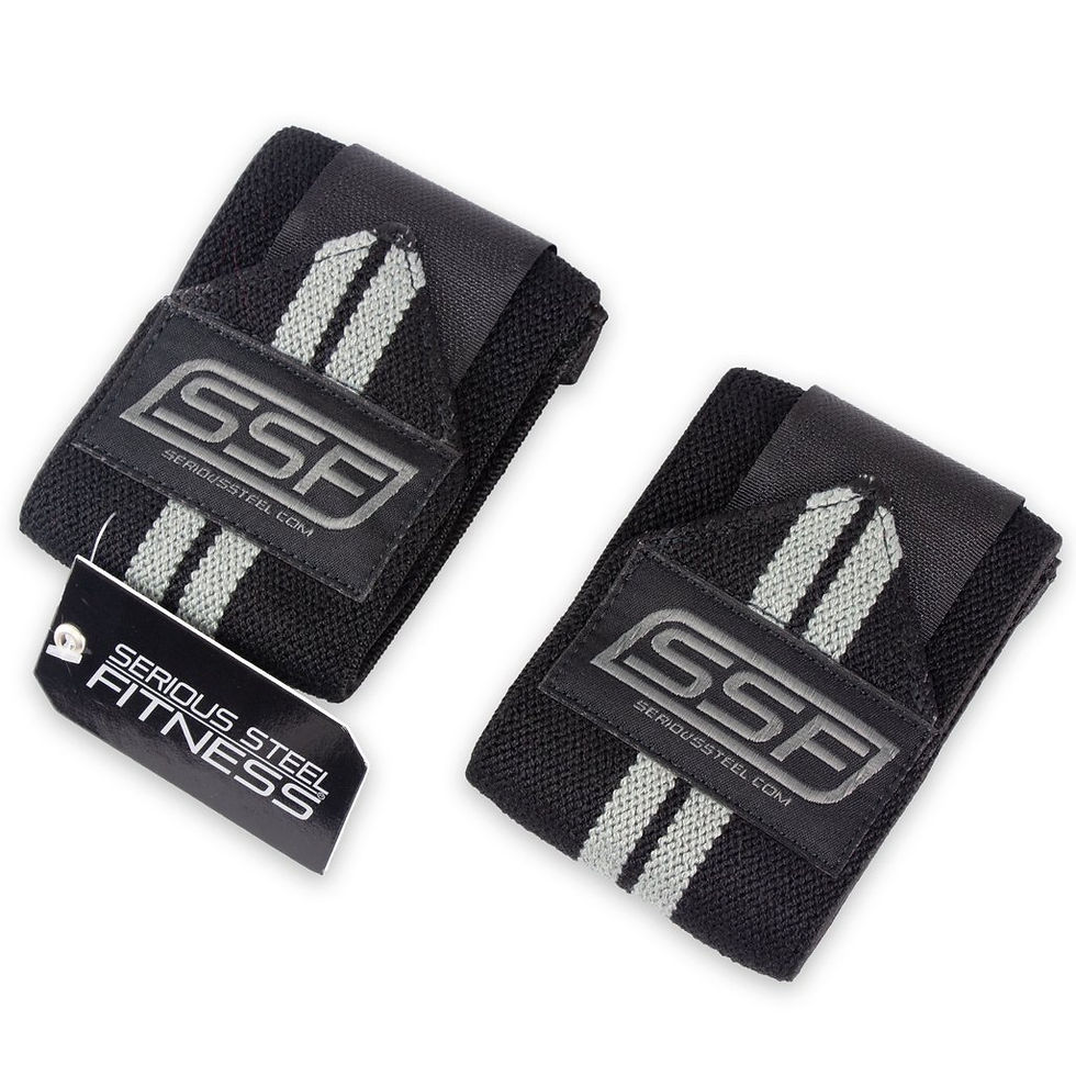 Thumbnail: Serious Steel Grey Wrist Wraps