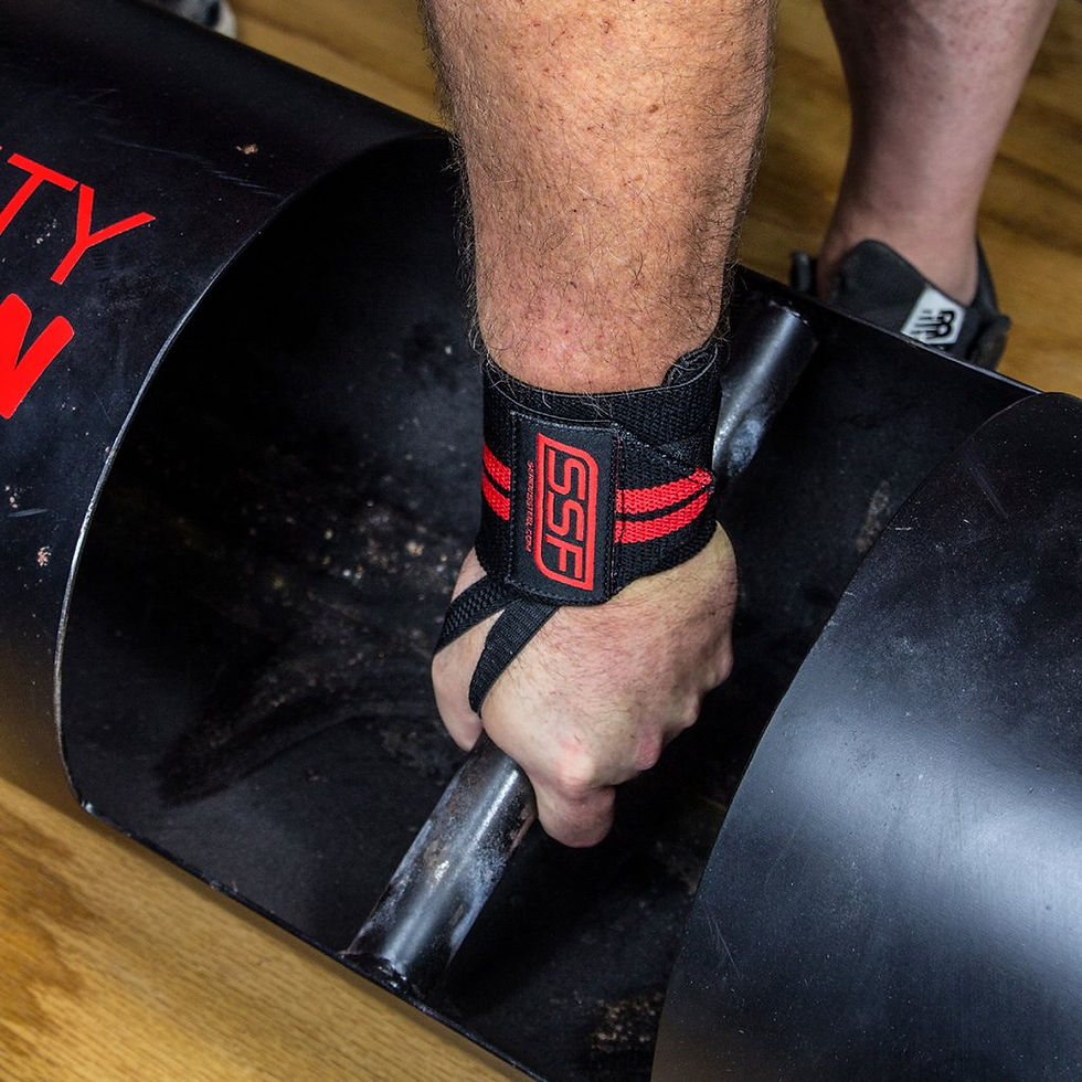 Thumbnail: Serious Steel Red Wrist Wraps