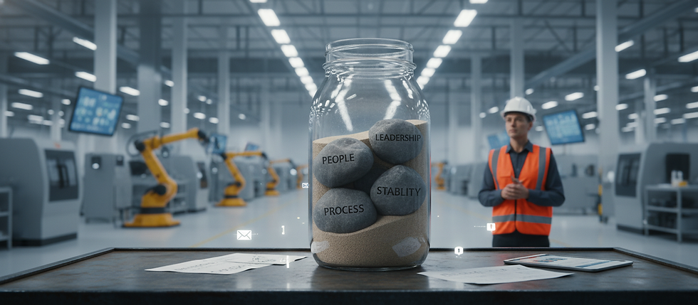 Big Rocks First: Why Manufacturing Leaders Must Prioritise What Actually Moves the Needle