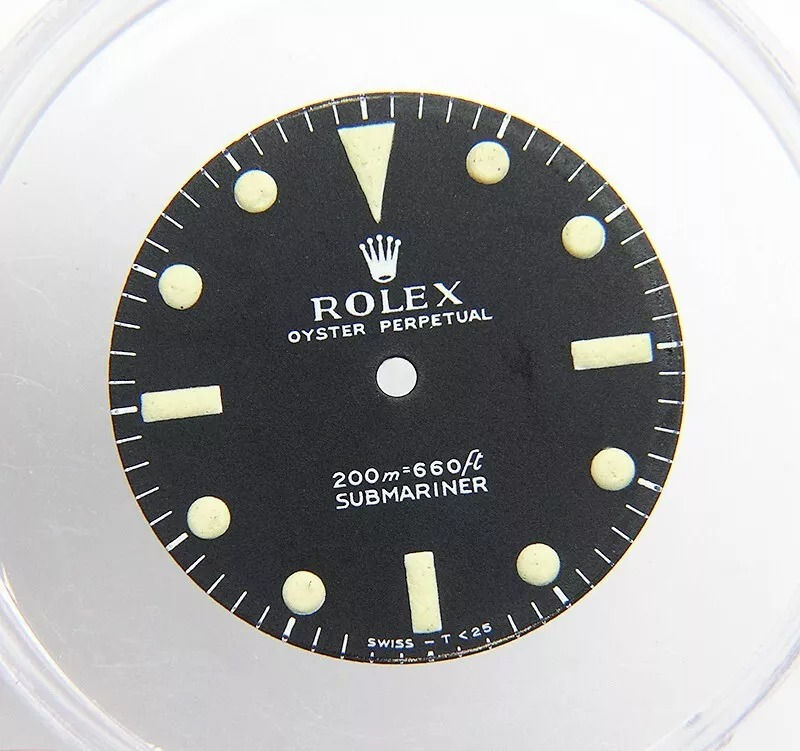 Rare Vintage Genuine Rolex Submariner 5513 Meters First 2 Line Faded Matte Dial