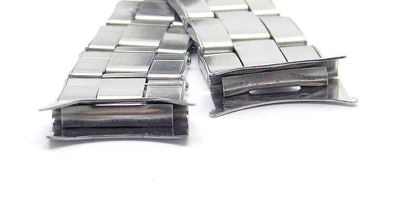 Thumbnail: Vintage Genuine Rolex USA C&I Rivet Stainless Steel Bracelet 20mm End Links 1968