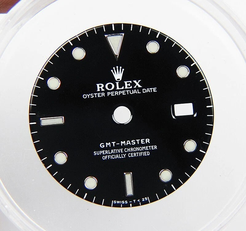 Vintage Genuine Rolex GMT-Master 16700 16750 Gloss Black Tritium Lume Watch Dial