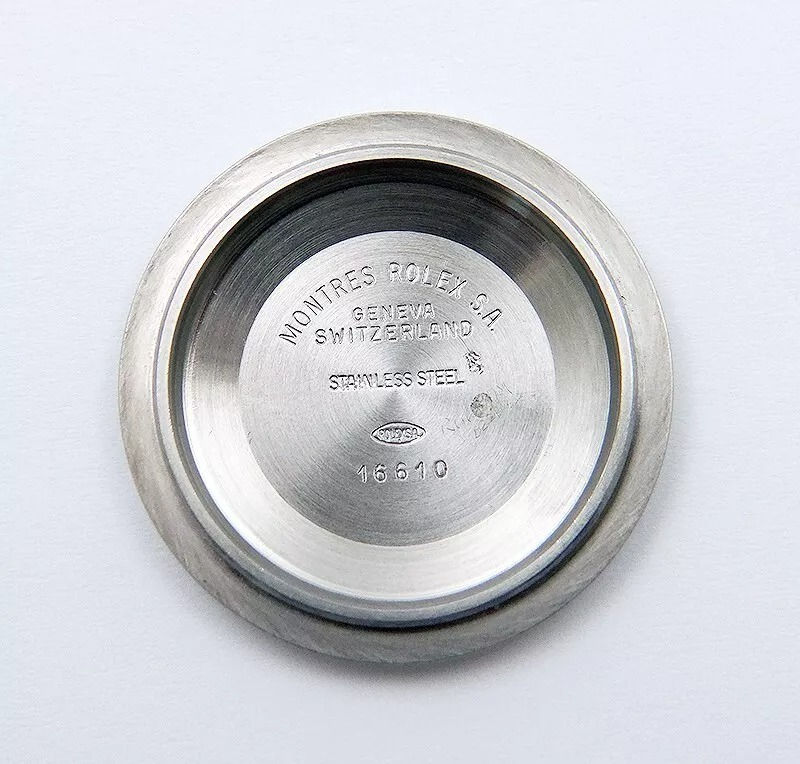 Genuine Rolex Submariner 16610 Nr. Stainless Steel Watch Case Back Caseback