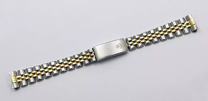 Thumbnail: Genuine Rolex Ladies 18k Gold SS 13mm Jubilee Bracelet 62523D.18 Clasp 468B 1989