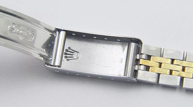 Thumbnail: Genuine Rolex Ladies 18k Gold SS 13mm Jubilee Bracelet 62523D.18 Clasp 468B 1989