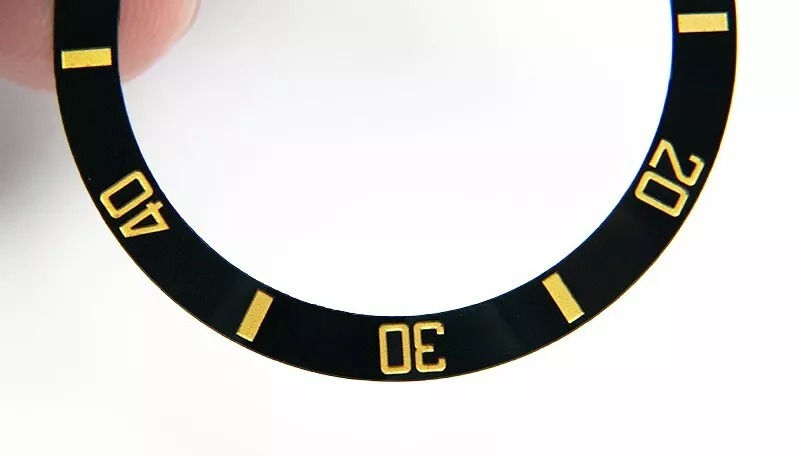 Thumbnail: Genuine Rolex Submariner 40mm 116613 116618 Black & Gold Ceramic Bezel Insert