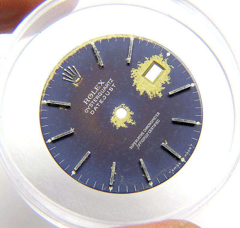 Thumbnail: Genuine Rolex Datejust Glossy Tropical Faded Blue Dial with Silver Stick Markers