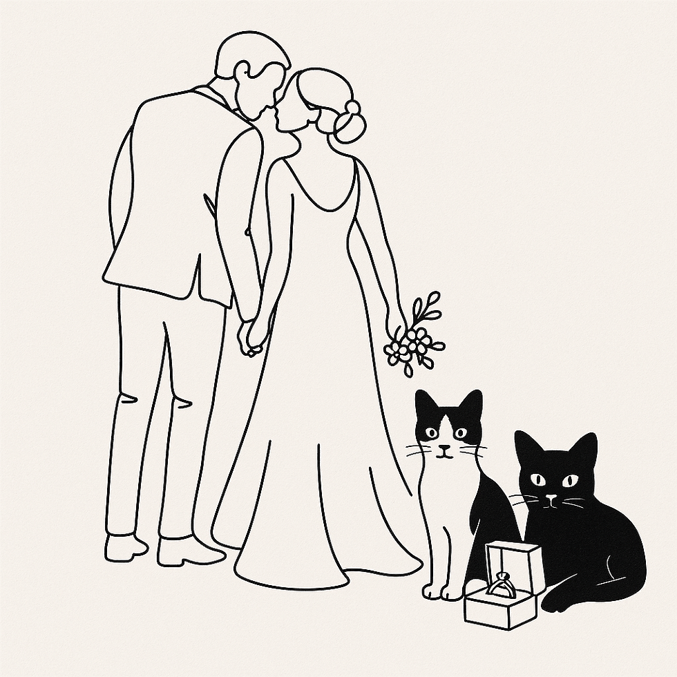 Close-up view of a bridal bouquet featuring colorful blooms