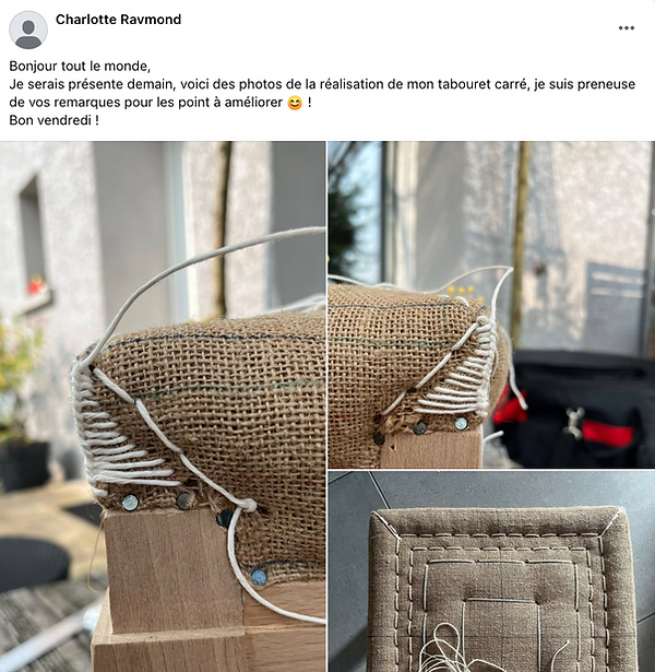 formation tapissier tabouret tapissier