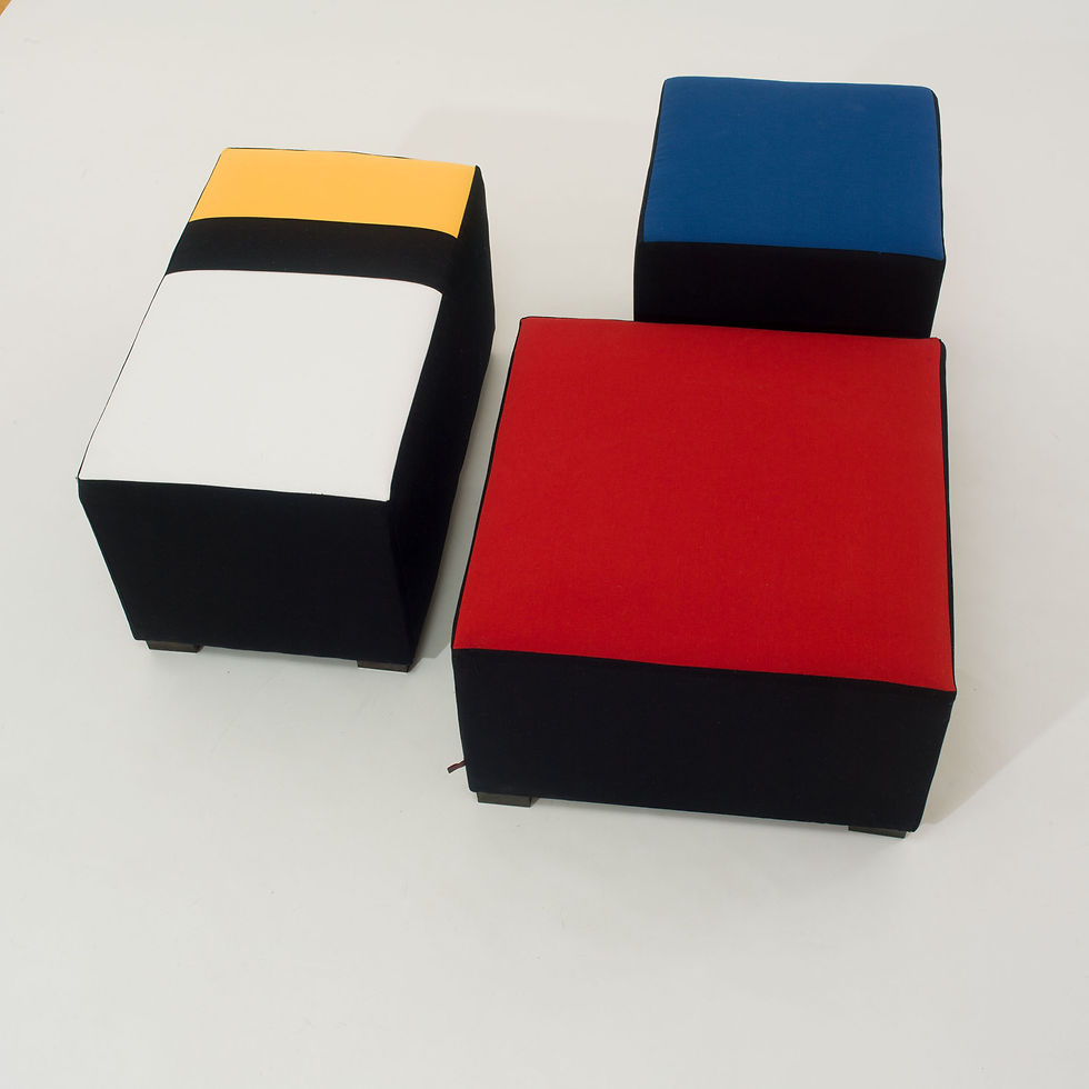 Miniature : Pouf Trio Mondrian