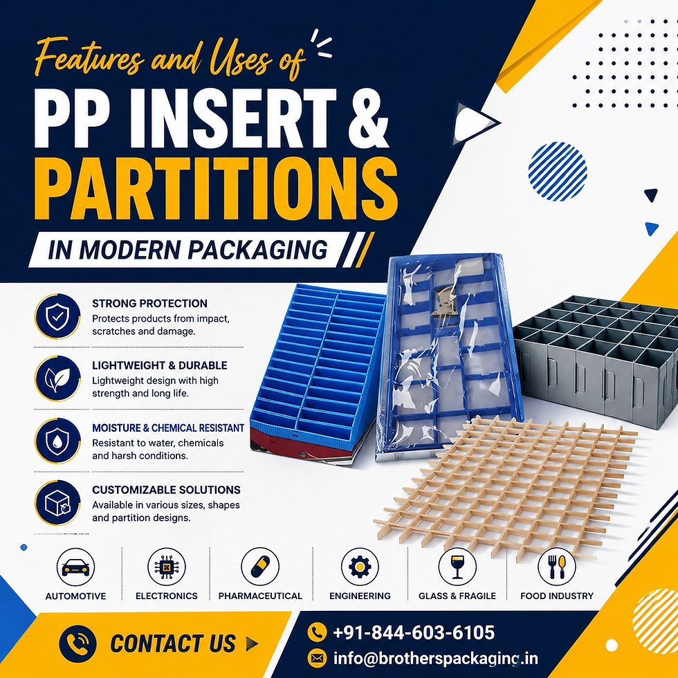 Features and Uses of PP Insert & Partitions in Modern Packaging