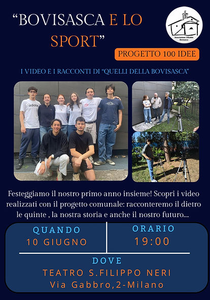 Locandina evento Bovisasca e lo sport video realizzati da Qelli della Bovisasca