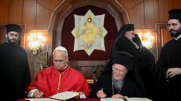 Papa Leo Patrik Bartholomeos ile birlikte ortak bir bildiri imzaladı