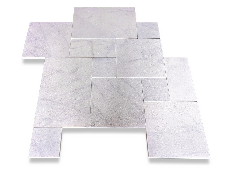 Thumbnail: Carrara White | Sandblasted Marble Pavers
