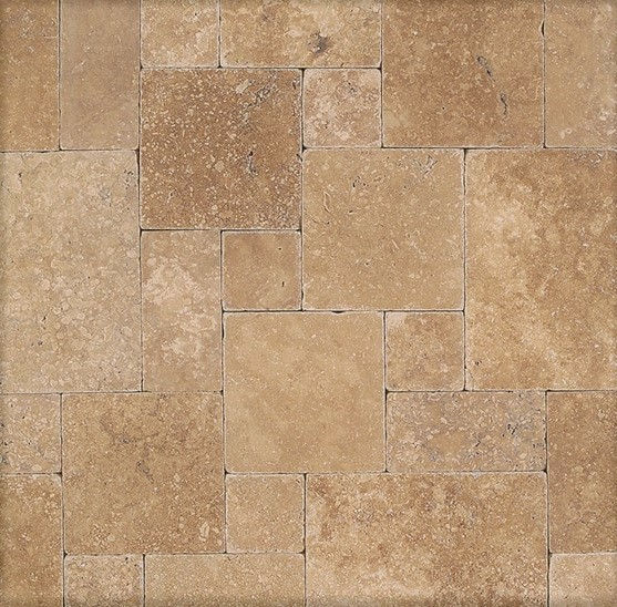 Thumbnail: Noce | Tumbled Travertine Pavers