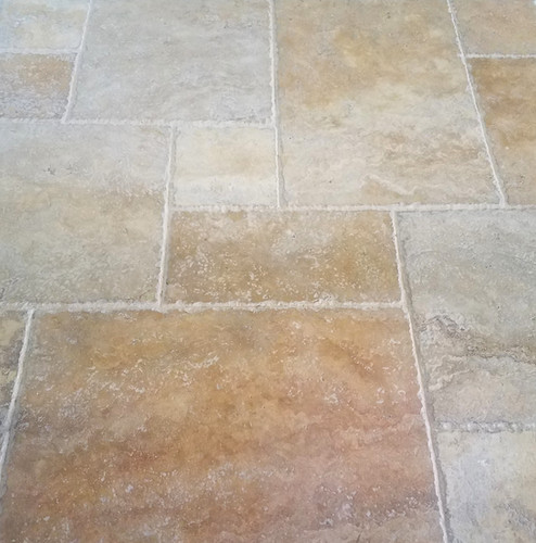 pourtoi79ページ Golden Sunset | Travertine Tile French Pattern | MTP Marble Tile