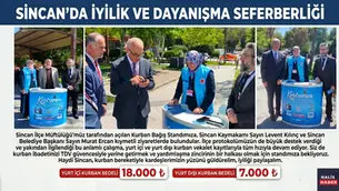SİNCAN'DA İYİLİK KERVANI BÜYÜYOR! DİYANET KURBAN BAĞIŞI STANDINA ANLAMLI ZİYARET !