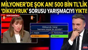 Milyoner'de Yarışmacıyı Yıkan 500 Bin TL'lik 'Dikkuyruk' Sorusu!