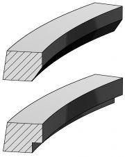 Taper Faced Ring with Inside Bottom Beve