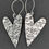 Thumbnail: Beautiful textured silver heart earrings