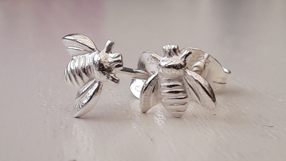 Silver or Gold filled Bee earrings