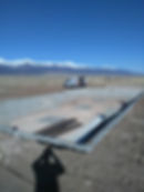 New home site prep with sangre de cristo mountain in the background
