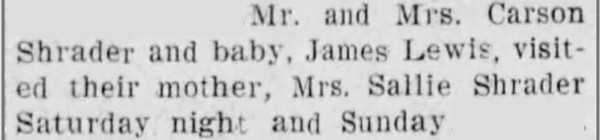 Carson Shrader & James news Jan 29,1909.