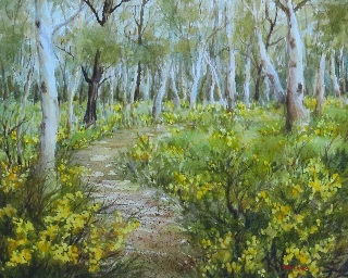 Josefia Lemon "Golden Stillness in Blue Mountains"