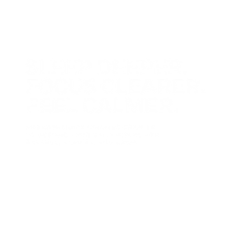 Lumi Studio product graphic showing the message ‘Sleep deeper, Focus clearer, Feel calmer’.