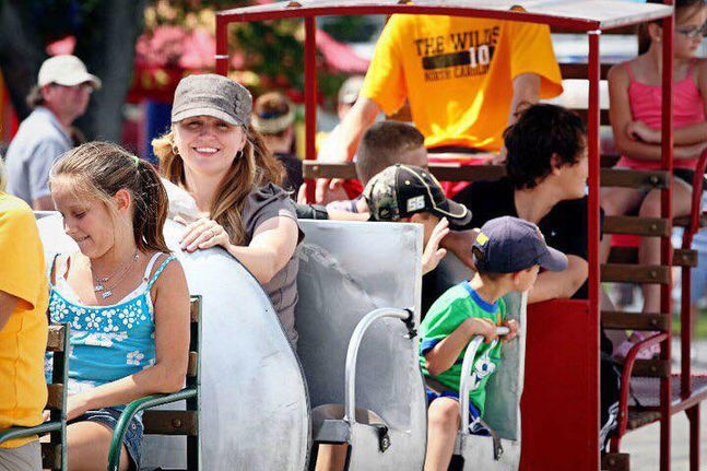 People and kids -- Pickle Festival, St. Joe, IN