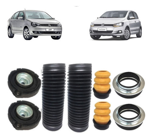 Kit Coxim Batente Amortecedor Dianteiro Polo Fox Cross Fox