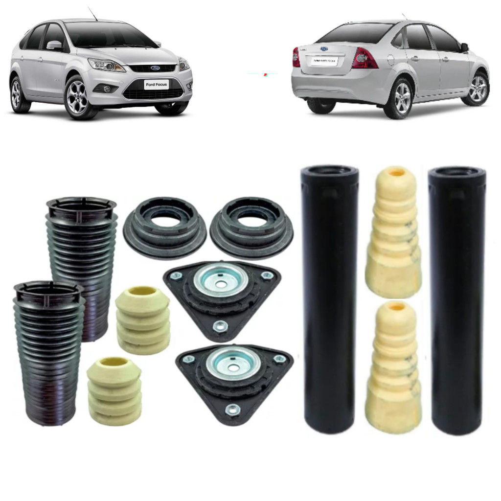 Kit Coxim Rolamento Amortecedor Dianteiro + Traseiro Focus