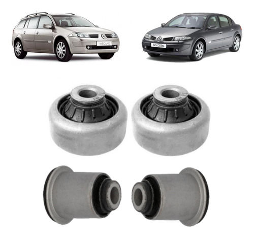 Kit Buchas Bandeja Suspensão Dianteira Renault Megane Scenic