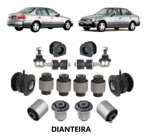 Kit Buchas Da Bandeja Dianteira Civic 1996 A 2000