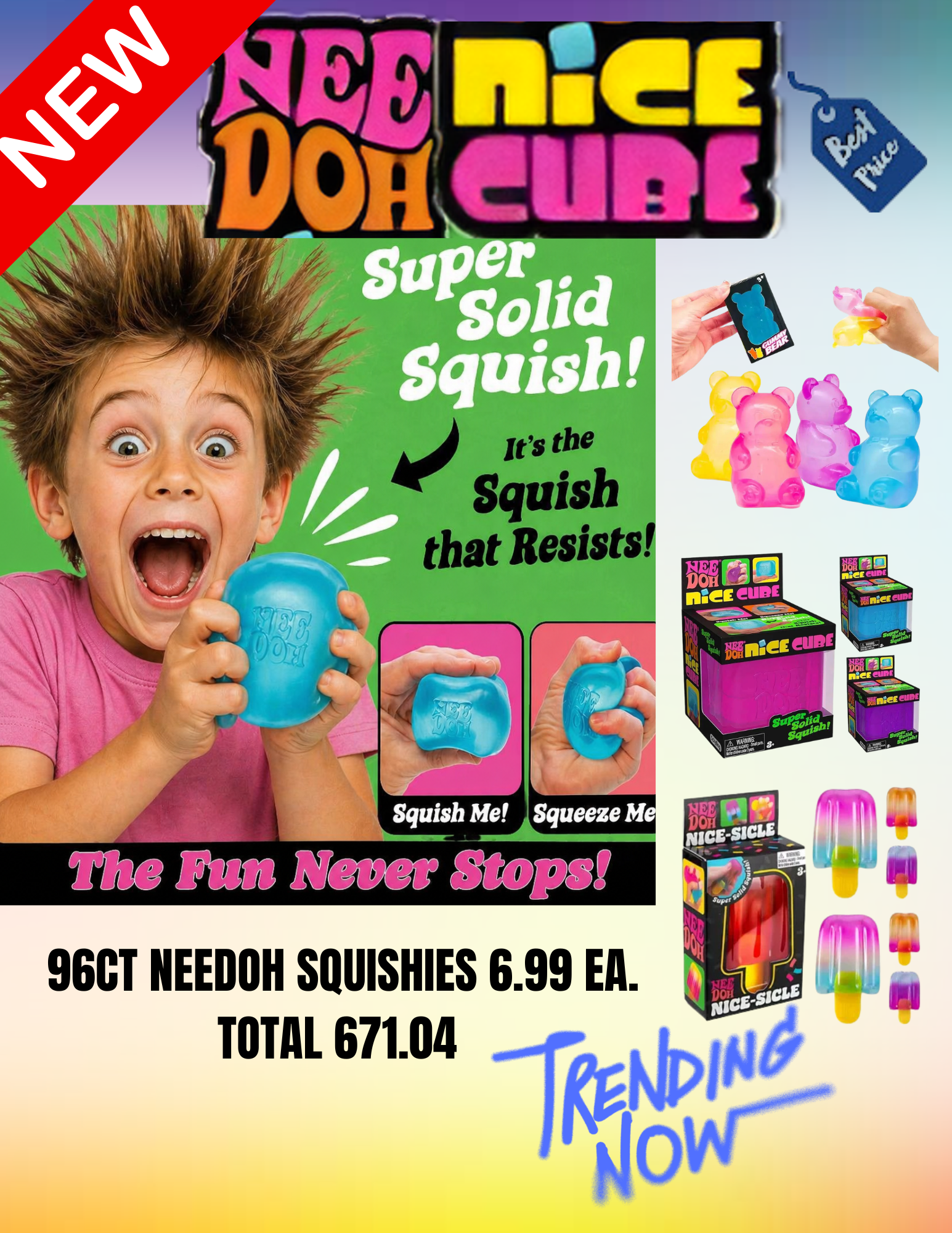 96 CT NeeDohs – Trending Sensory/Fidget Toys