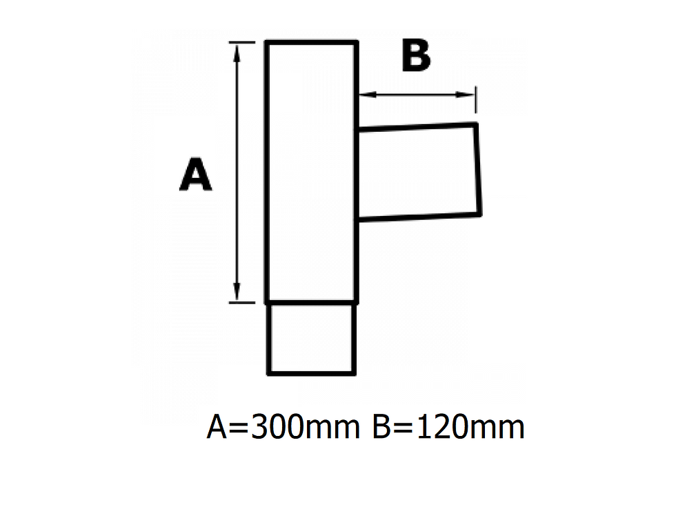 Thumbnail: 101x101mm Square Flushjoint Downpipe 92.5 Degree Branch