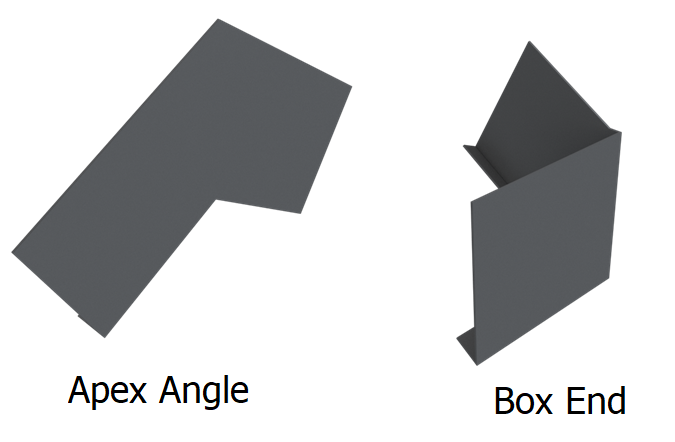 Aluminium fascia apex angle and box end