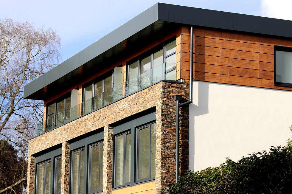 Aluminium rainwater system installed