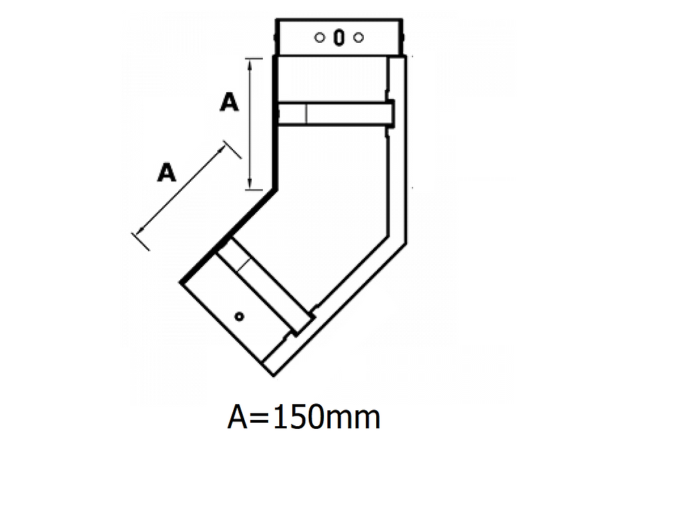 Thumbnail: 200x150mm Joggle Box Gutter External 135° Angle