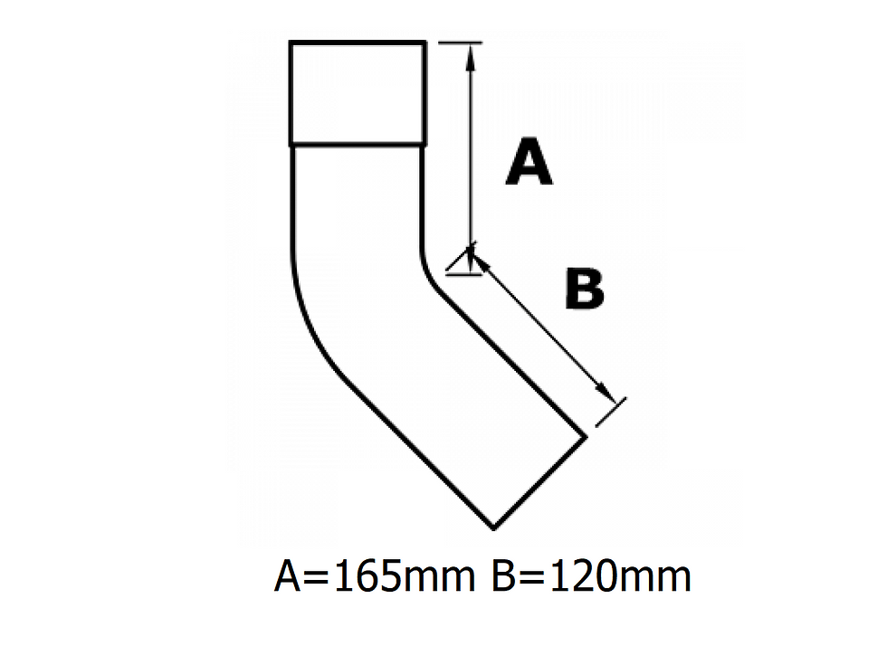 Thumbnail: 101mm Round Flushjoint Downpipe 135 Degree Bend