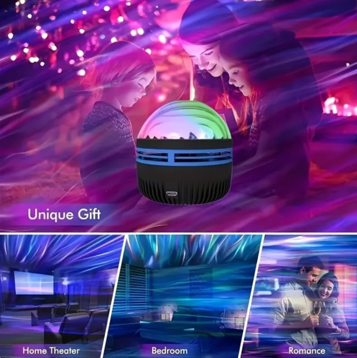 2-in-1 Galaxy & Ocean Wave Projector