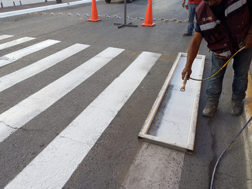 Seguridad vial con señalización peatonal en Reynosa..