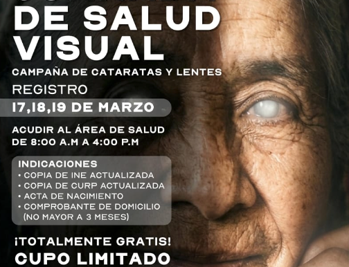 Invita DIF-Reynosa a registrarse en la Jornada de Salud Visual 2026.
