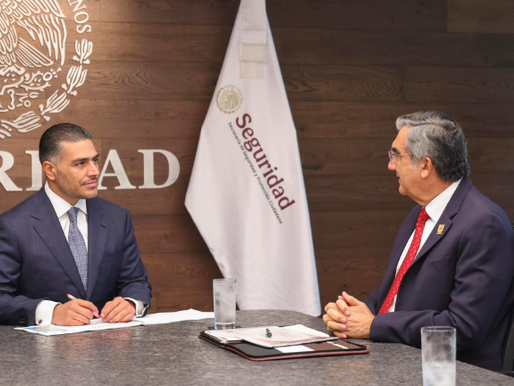 El gobernador Américo Villarreal se reunió con el secretario de Seguridad y Protección Ciudadana, del Gobierno de México, Omar GarcÃa Harfuch.