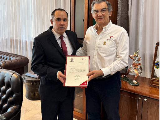 Designa gobernador Américo Villarreal Anaya a nuevo secretario de Finanzas.