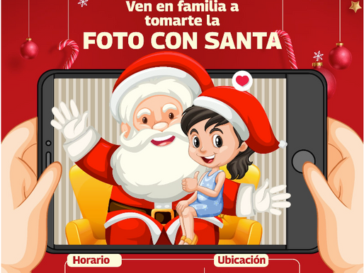 "Ven con tu familia a tomarte la foto con Santa".
