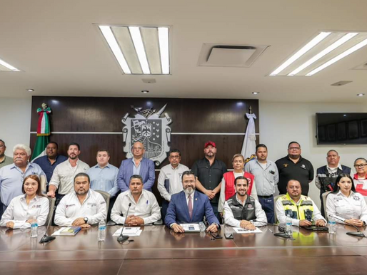 Coordina Alcalde de Reynosa trabajo conjunto de los tres niveles de Gobierno por prevención de torrenciales lluvias.