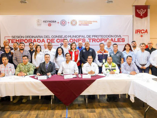 Listo Consejo Municipal de Protección Civil de Reynosa para la Temporada de Ciclones Tropicales 2026 El Alcalde, Carlos Peña Ortiz, presidió este día la Sesión Ordinaria del Consejo Municipal.